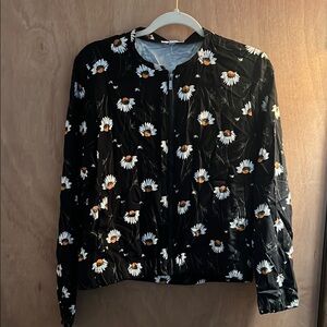 Floral Black Women's Jacket